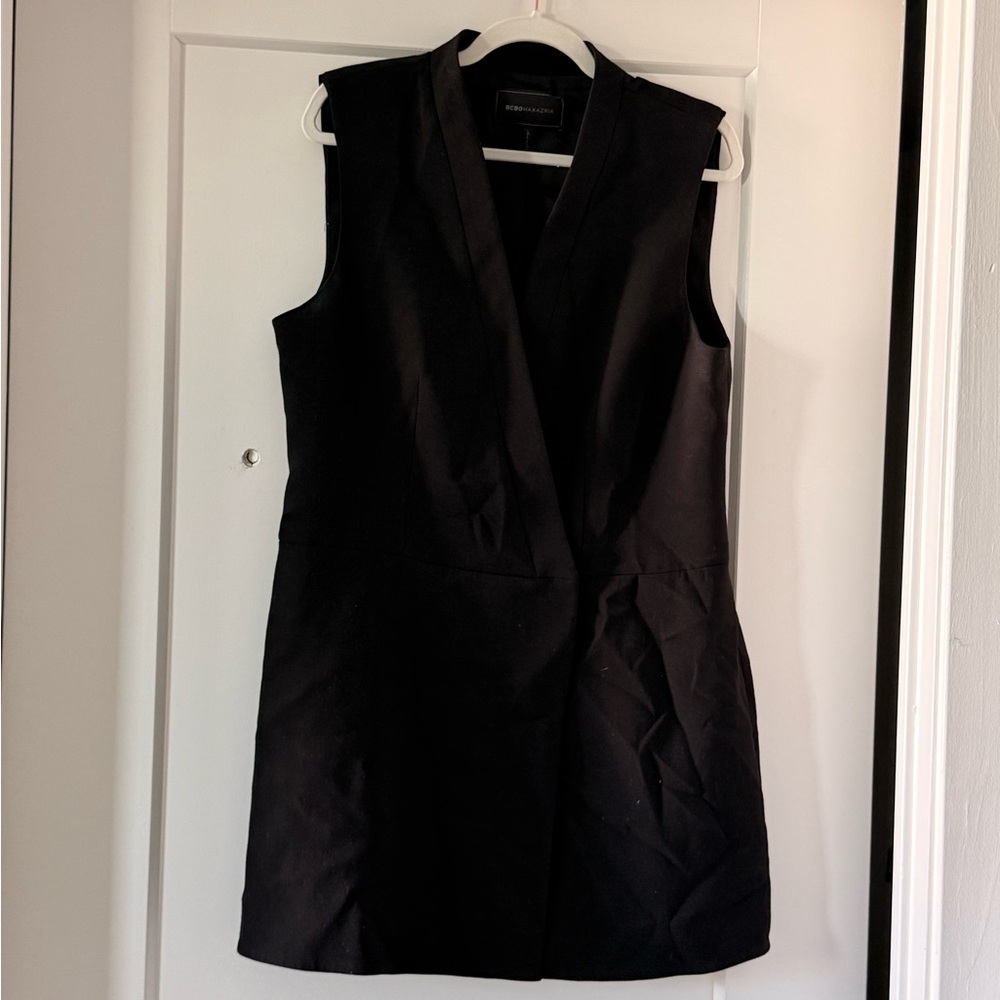 BCBGMaxAzria Black Sleeveless Mini Dress